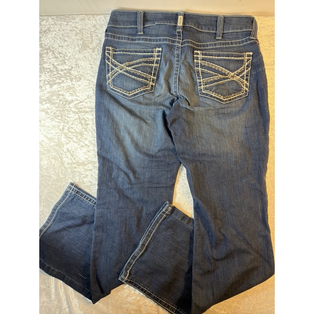 Ariat REAL Womens Jeans 32R 32x32 Marine Mid Rise Bootcut Western Cowgirl - Picture 4 of 11